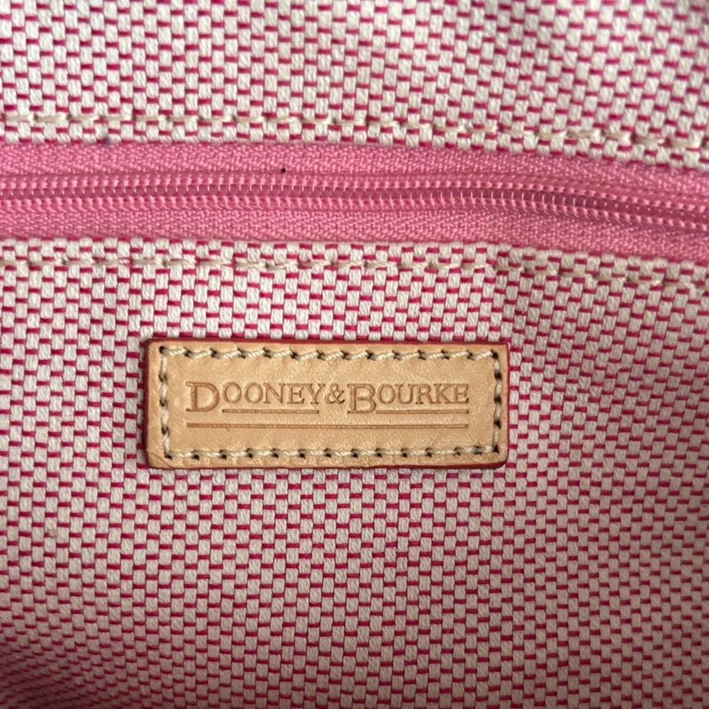 Dooney & Bourke Gray and Tan Logo Satchel